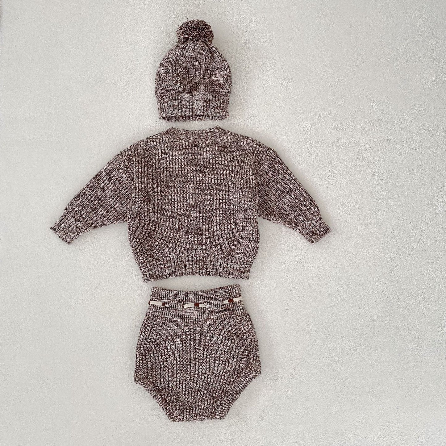 Infant Knitted Three Piece Set with Hat