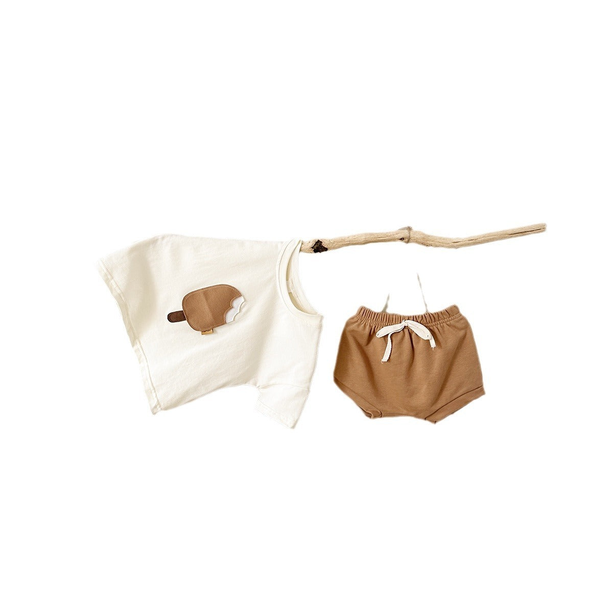 Ice Cream Patch Short Sleeve Set