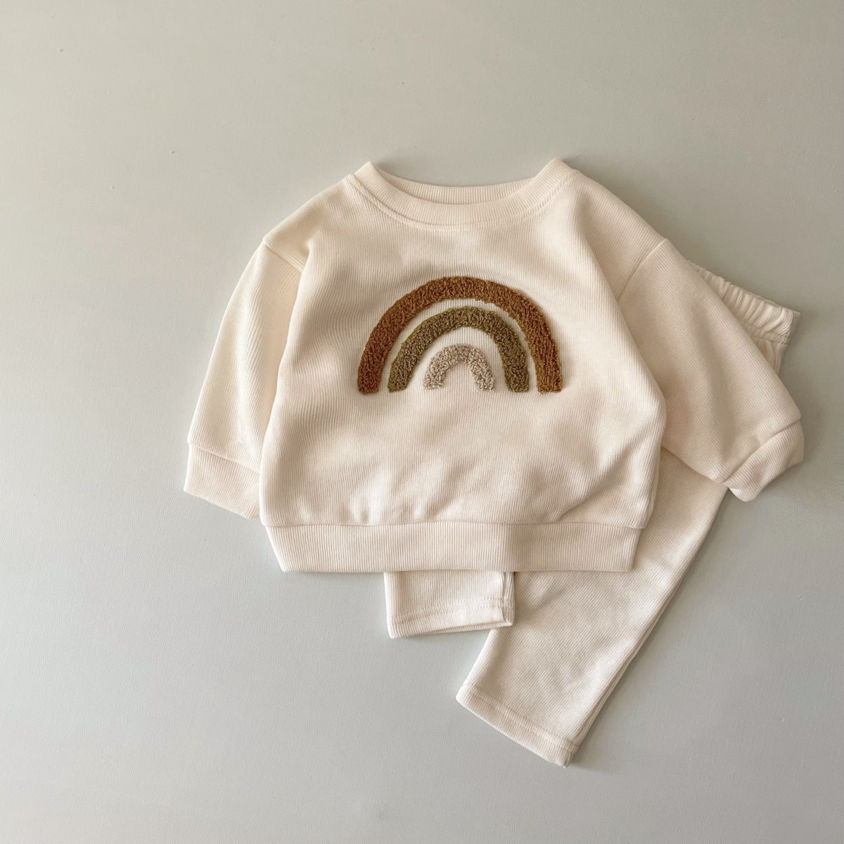 'Hey Cutie' Embroidery Baby Two-piece Set