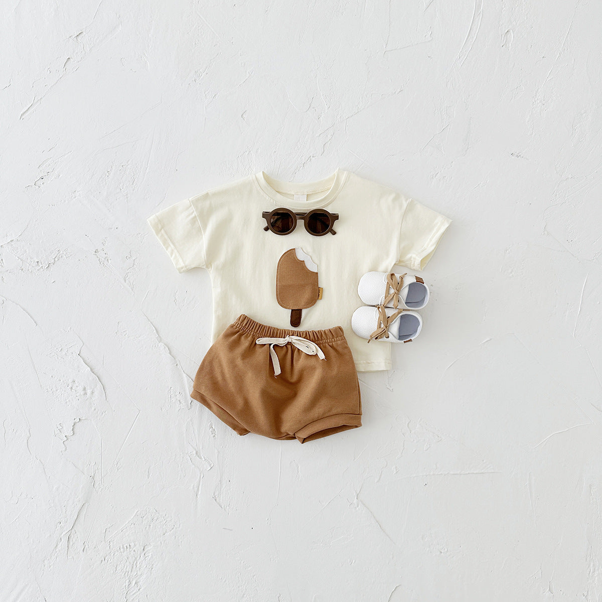 Ice Cream Patch Short Sleeve Set