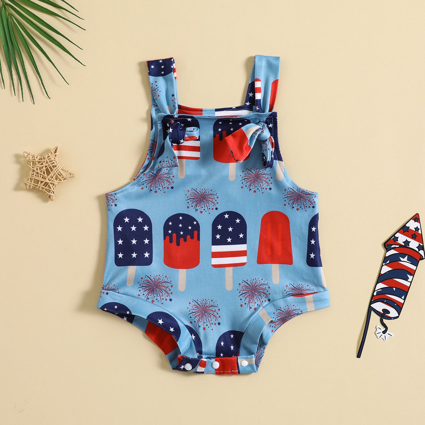 Ice Lolly Printed Suspender Suit