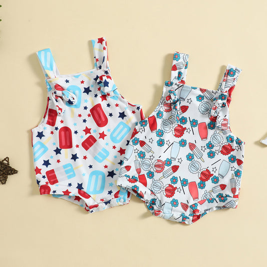 Ice Lolly Printed Suspender Suit