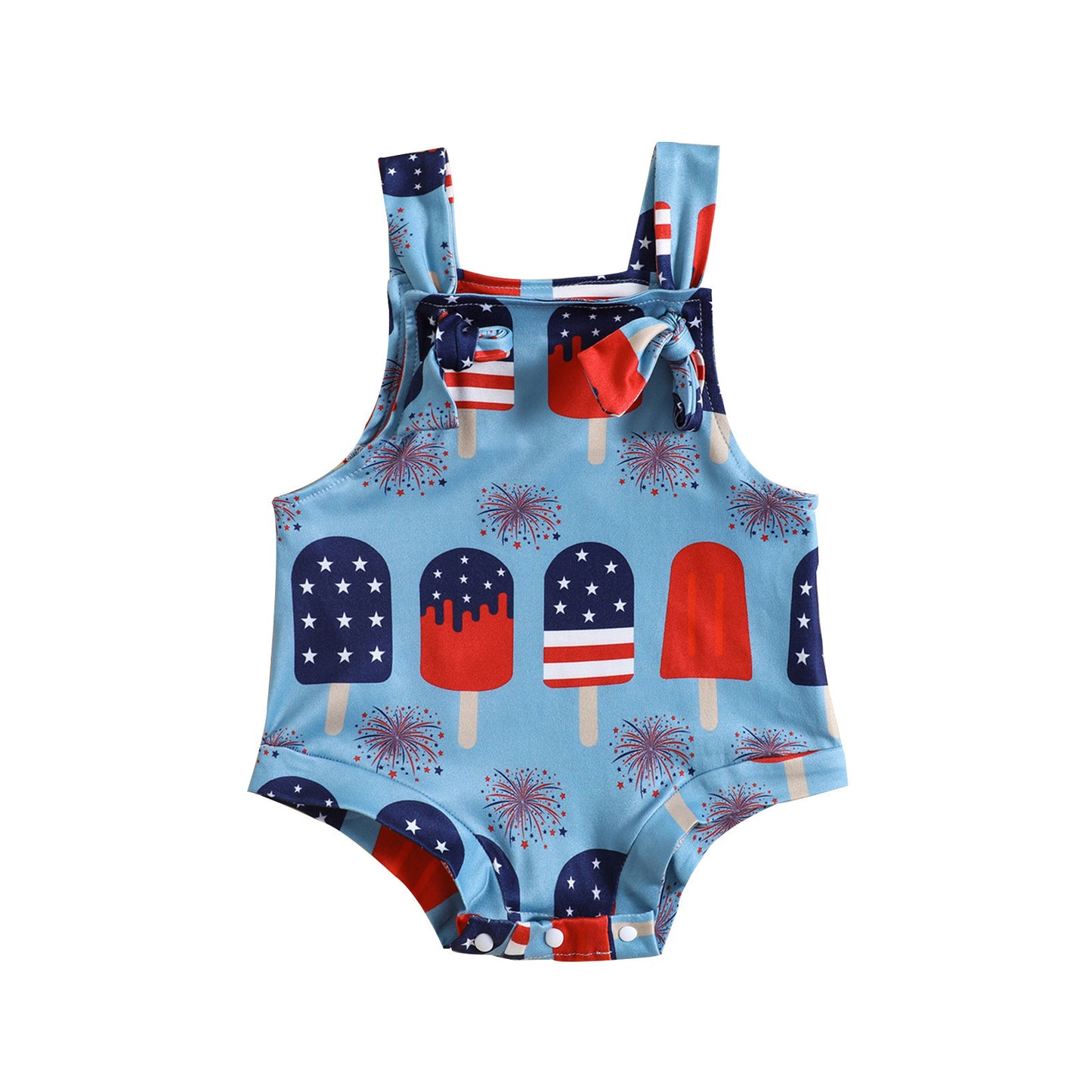 Ice Lolly Printed Suspender Suit