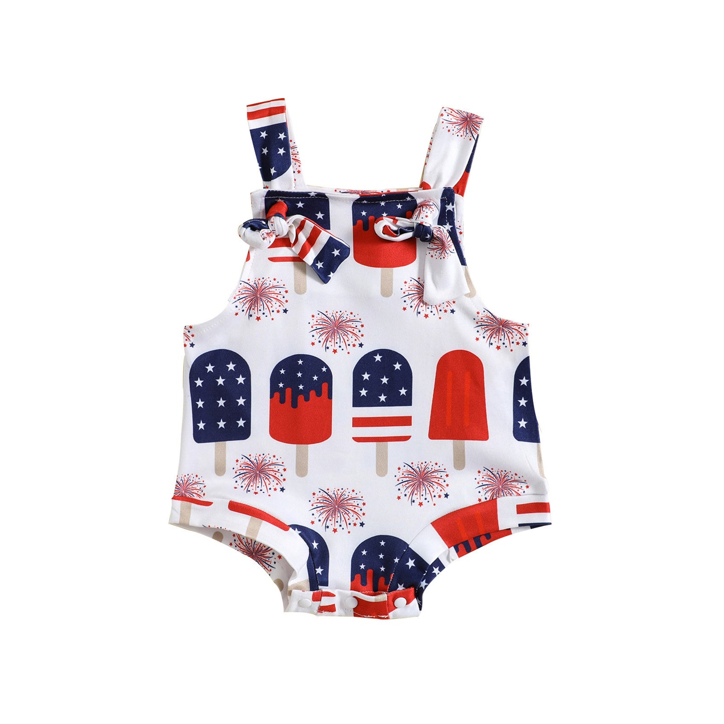 Ice Lolly Printed Suspender Suit