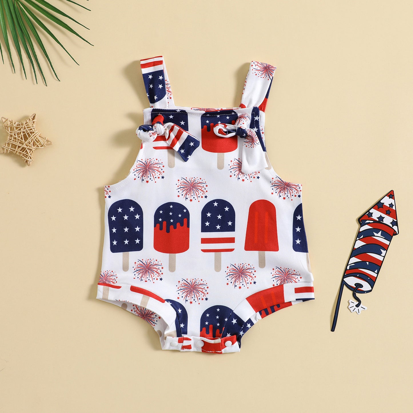 Ice Lolly Printed Suspender Suit