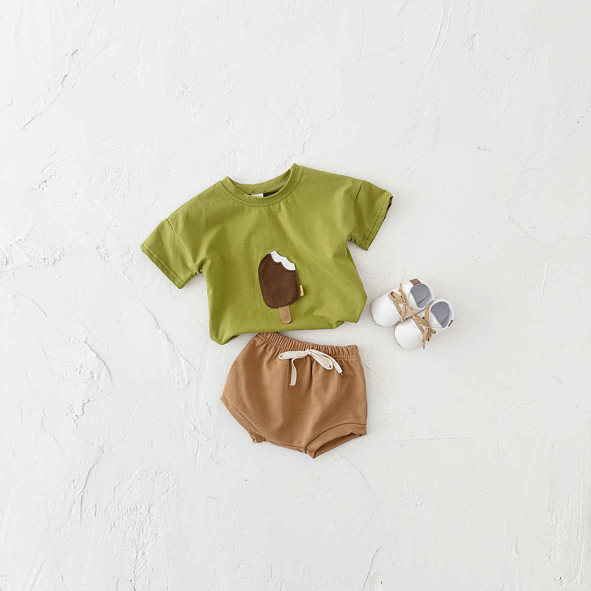 Ice Cream Patch Short Sleeve Set