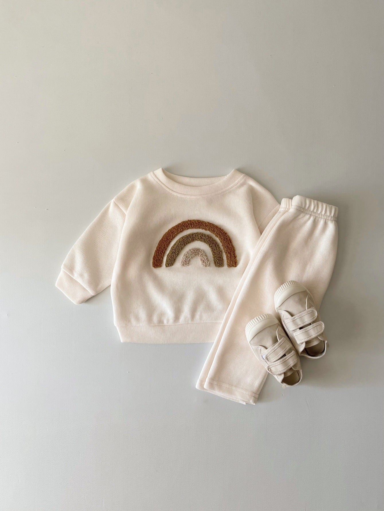 'Hey Cutie' Embroidery Baby Two-piece Set