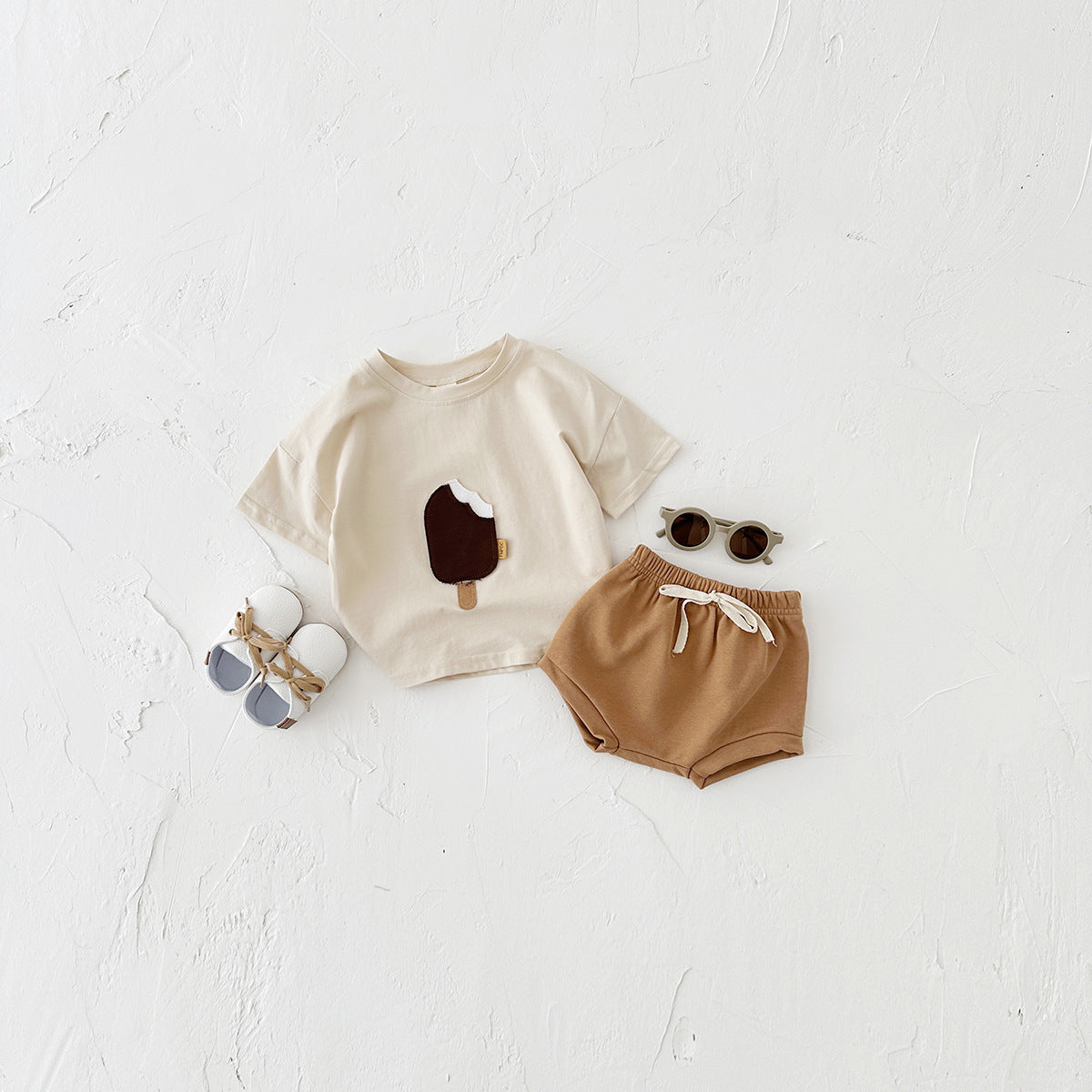 Ice Cream Patch Short Sleeve Set
