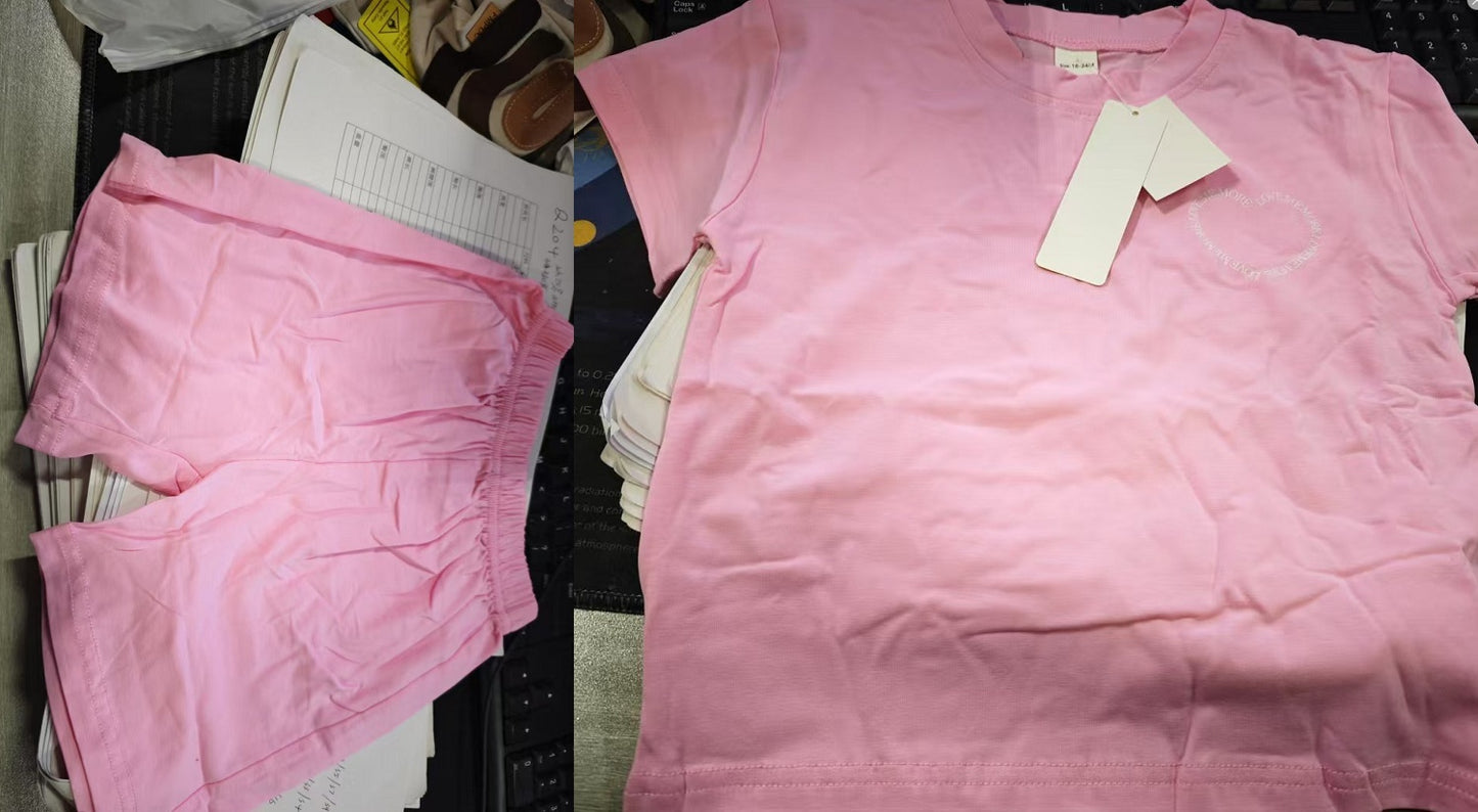 'Love Me More' Heart Print Two-Piece baby Set