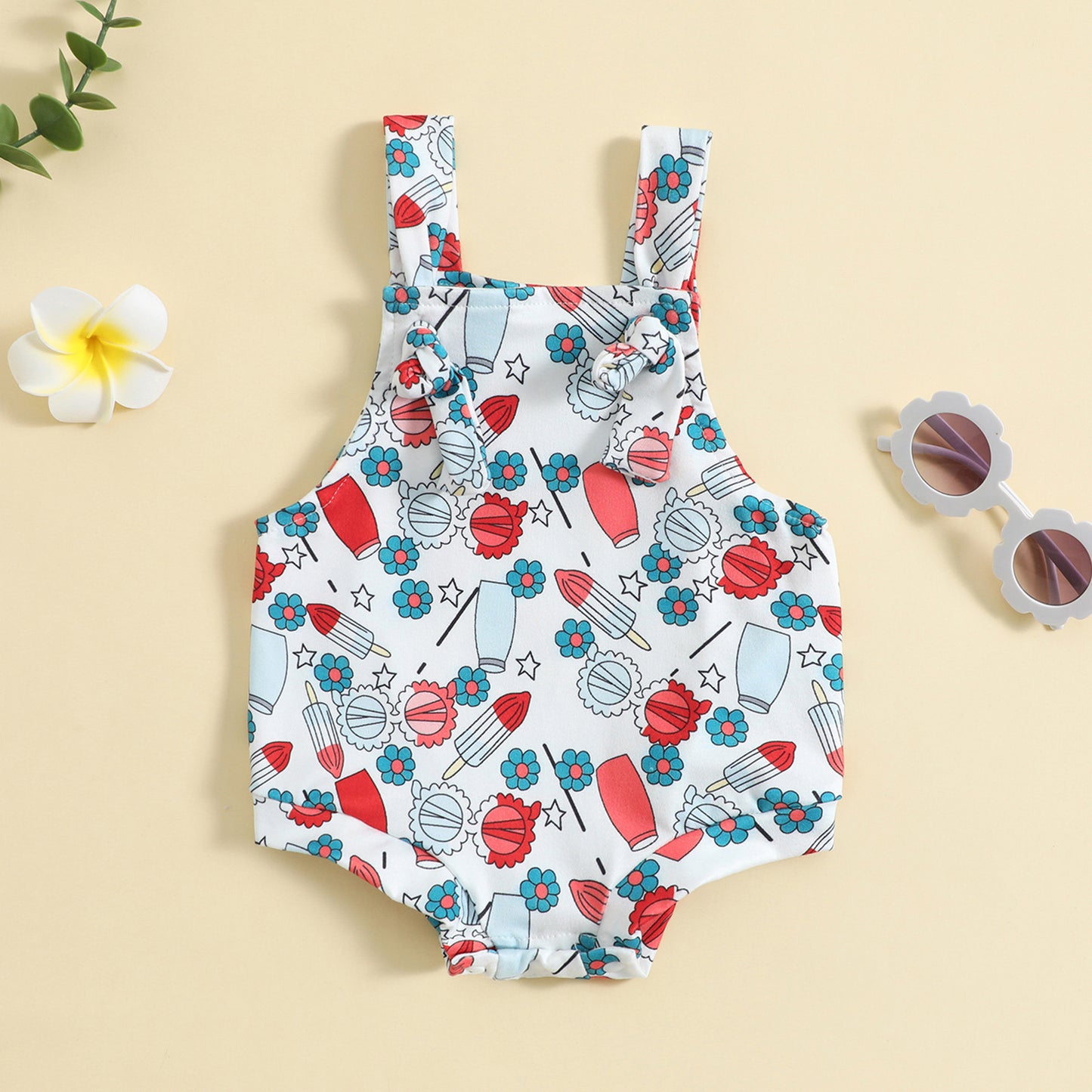 Ice Lolly Printed Suspender Suit