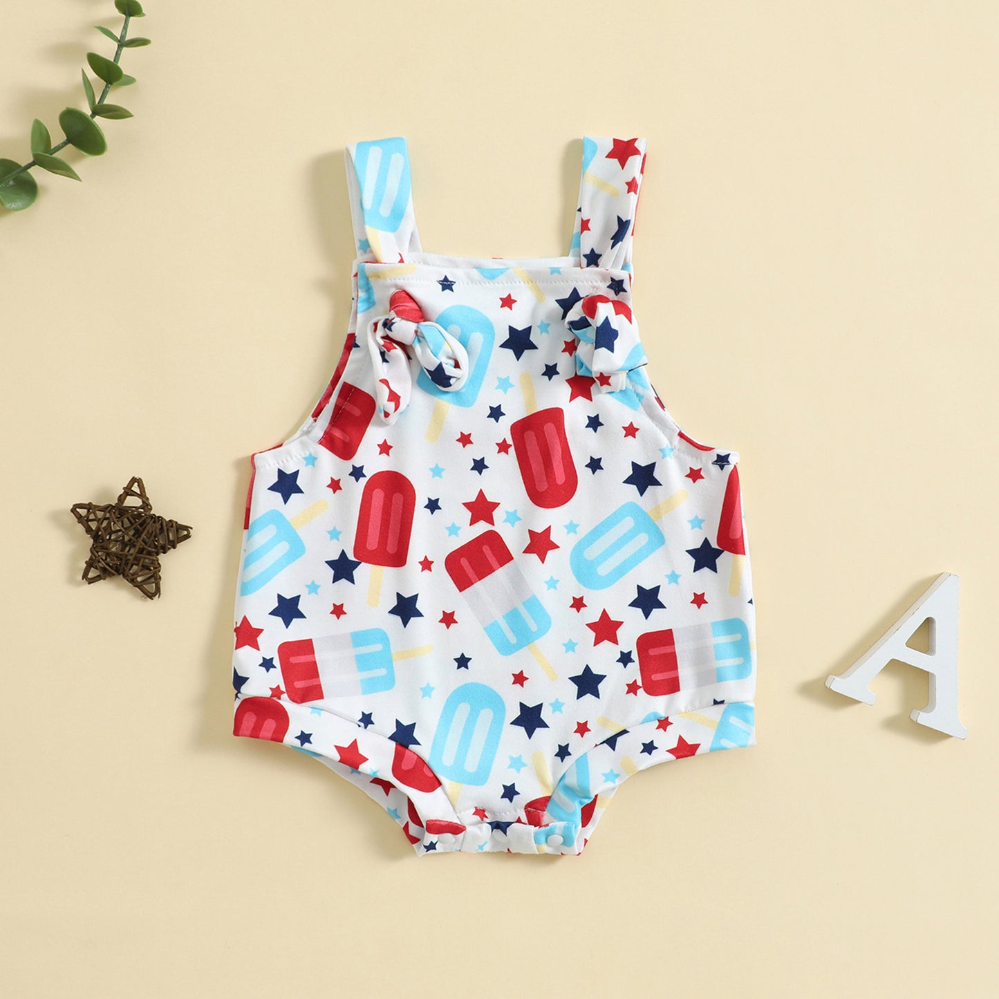 Ice Lolly Printed Suspender Suit