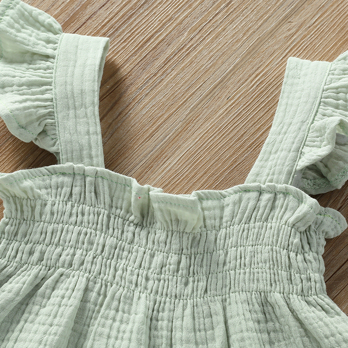 Girls' Solid Color Sling Two Piece Set