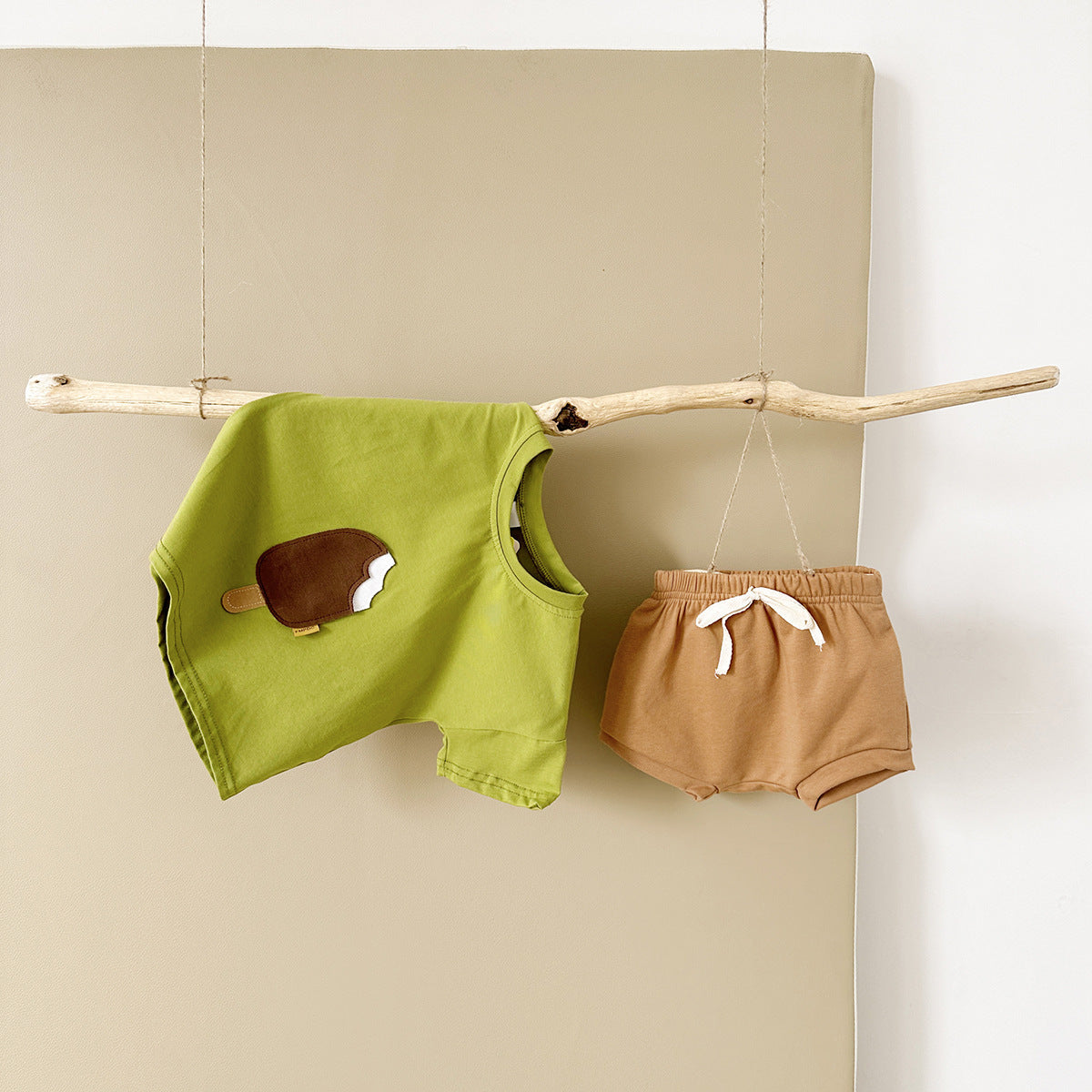 Ice Cream Patch Short Sleeve Set