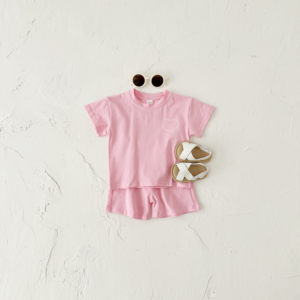 'Love Me More' Heart Print Two-Piece baby Set